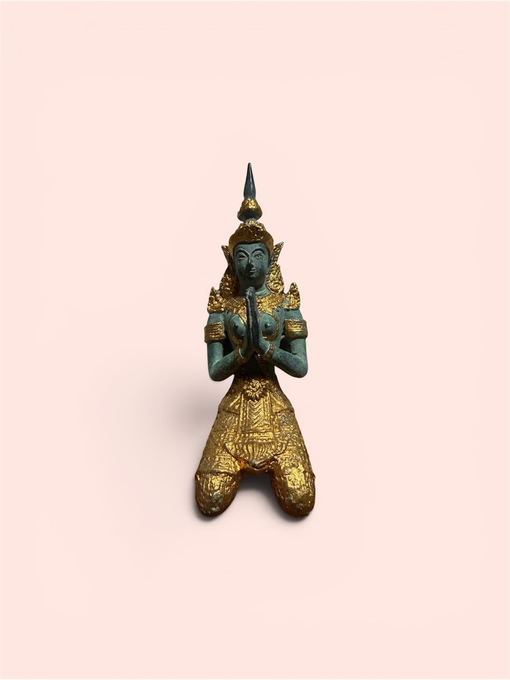 This appears to be a Thai Teppanom  bronze brass statue
